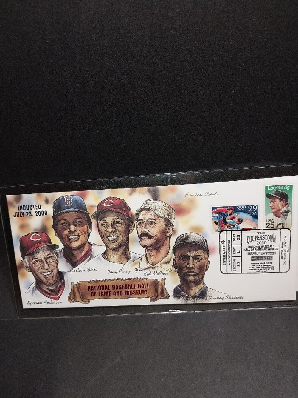 2000 Baseball HOF Induction Anderson Fisk Perez McPhee Stearnes